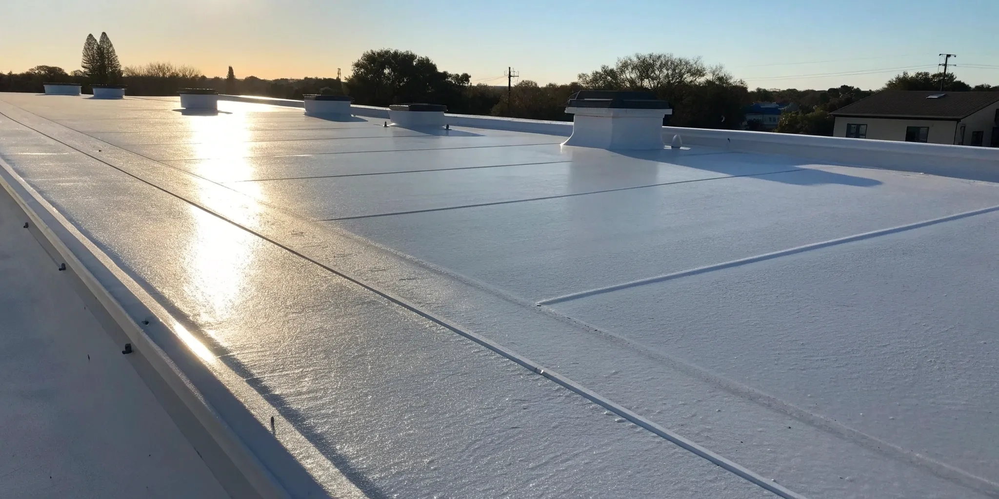 Commercial TPO roofing installed by RISE Roofing in Corpus Christi