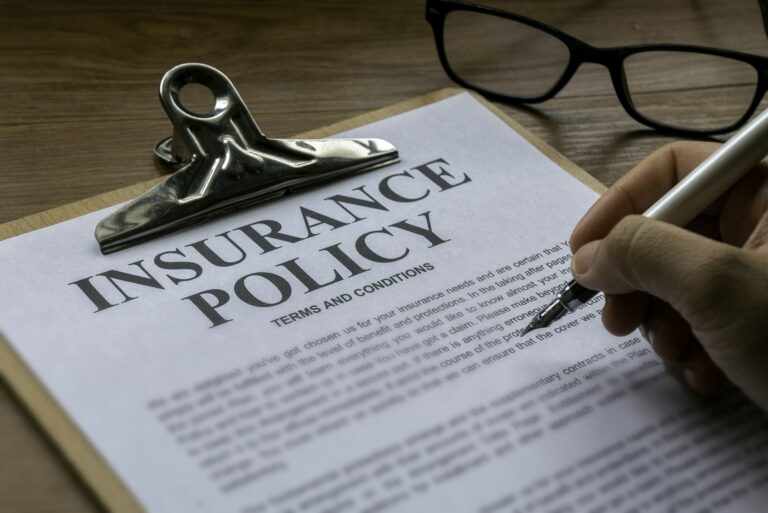 Insurance Policy Form. Risk Concept For Health, Life, Travel And Car.